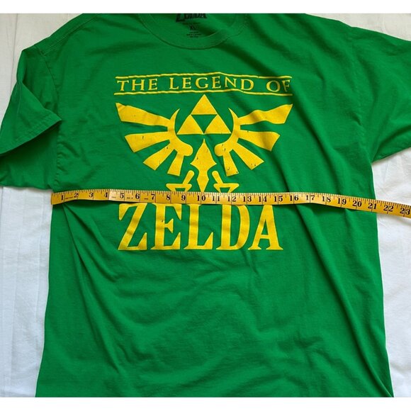 The Legend Of Zelda Graphic T Shirt Mens Sz XL Hyrule Crest Green Gold Nintendo - Picture 5 of 8